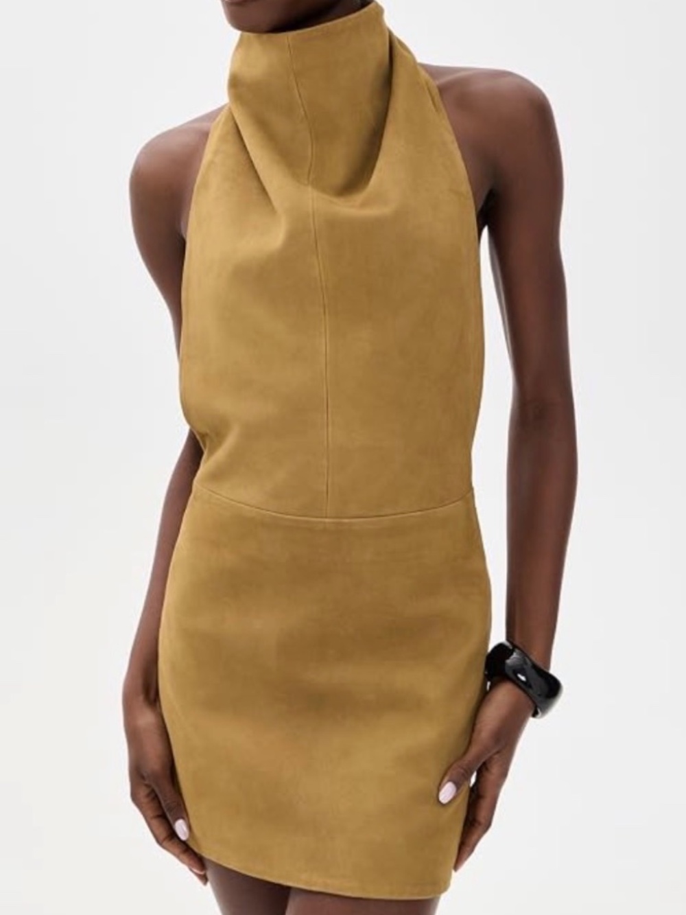 Retrofete Zoriel suede dress XS - Ochre
